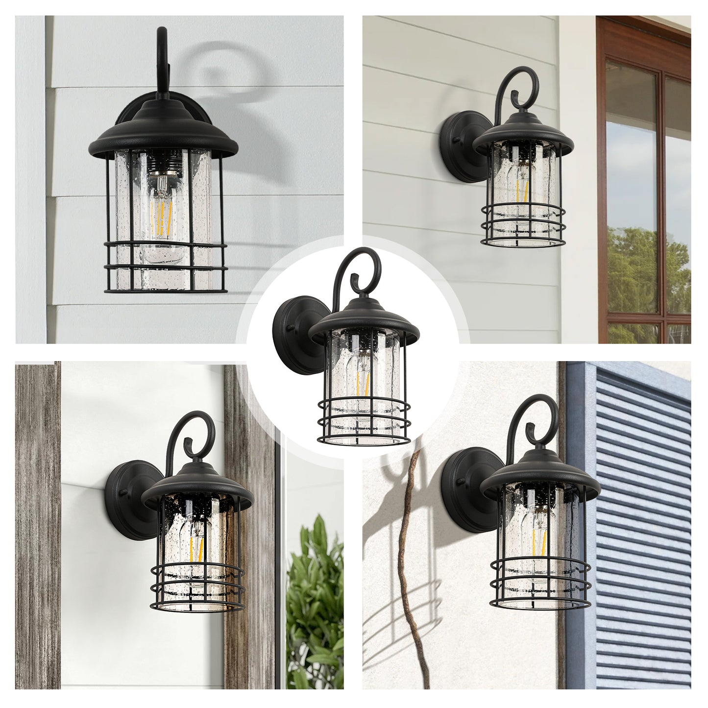 1 Waterproof Outdoor Wall Light, Outdoor Wall Light, Matte Black