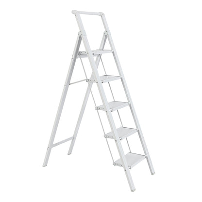 5-Step Aluminum Alloy Folding Step Stool Ladder 330 lbs. LoadCapacity Type lA Duty Rating (5.54 ft. Reach Height)