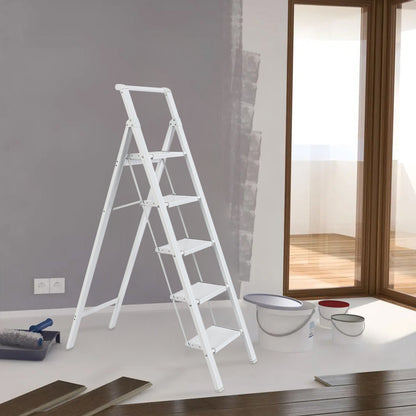5-Step Aluminum Alloy Folding Step Stool Ladder 330 lbs. LoadCapacity Type lA Duty Rating (5.54 ft. Reach Height)