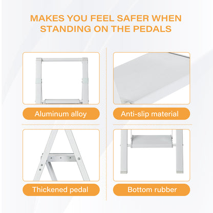 5-Step Aluminum Alloy Folding Step Stool Ladder 330 lbs. LoadCapacity Type lA Duty Rating (5.54 ft. Reach Height)