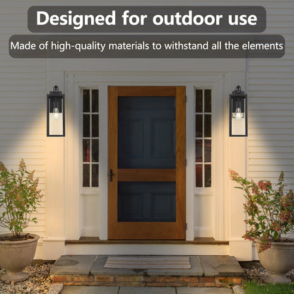 1-Light Matte Black Aluminum not Motion Sensing Outdoor Hardwired Wall Sconce with No Bulb Included