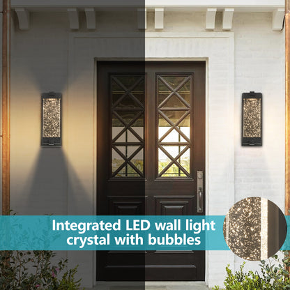 1-Light Matte Black not Motion Sensing LED Outdoor Hardwired Wall Lantern Sconce with No Bulbs Included