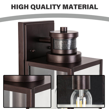 Ourdoor Wall Lights 1-Light 12.56-in H Oil-Rubbed Bronze Motion Sensor Led, Outdoor Wall Light