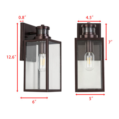 Ourdoor Wall Lights 1-Light 12.56-in H Oil-Rubbed Bronze Motion Sensor Led, Outdoor Wall Light