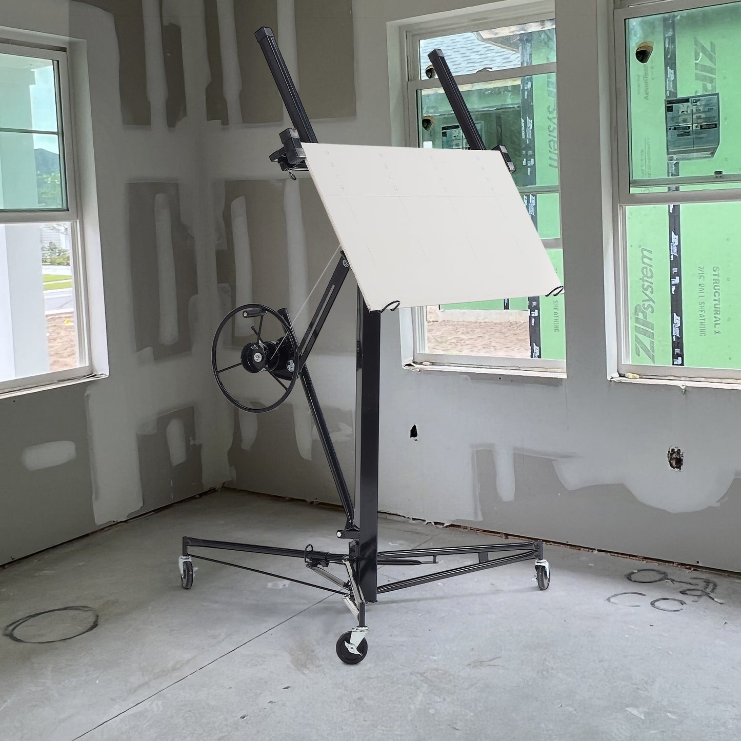 11 ft. Drywall Panel Hoist Jack Lifter Drywall Lift Panel Lift in Black