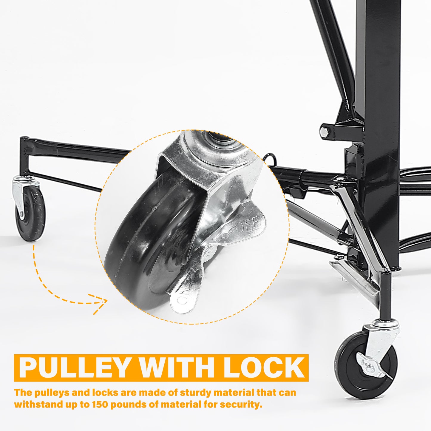 11 ft. Drywall Panel Hoist Jack Lifter Drywall Lift Panel Lift in Black