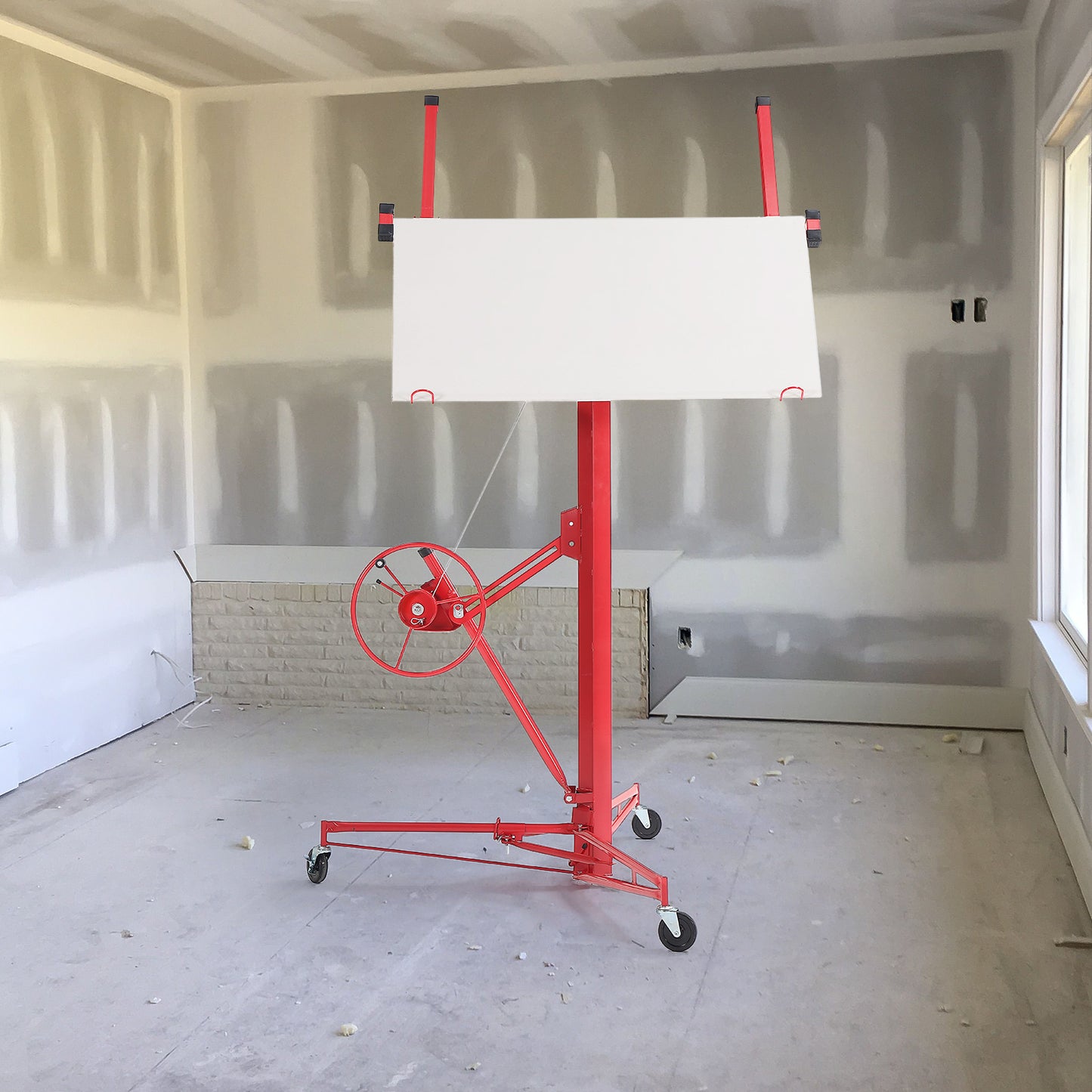 11 ft. Drywall Panel Hoist Jack Lifter Drywall Lift Panel Lift in Red