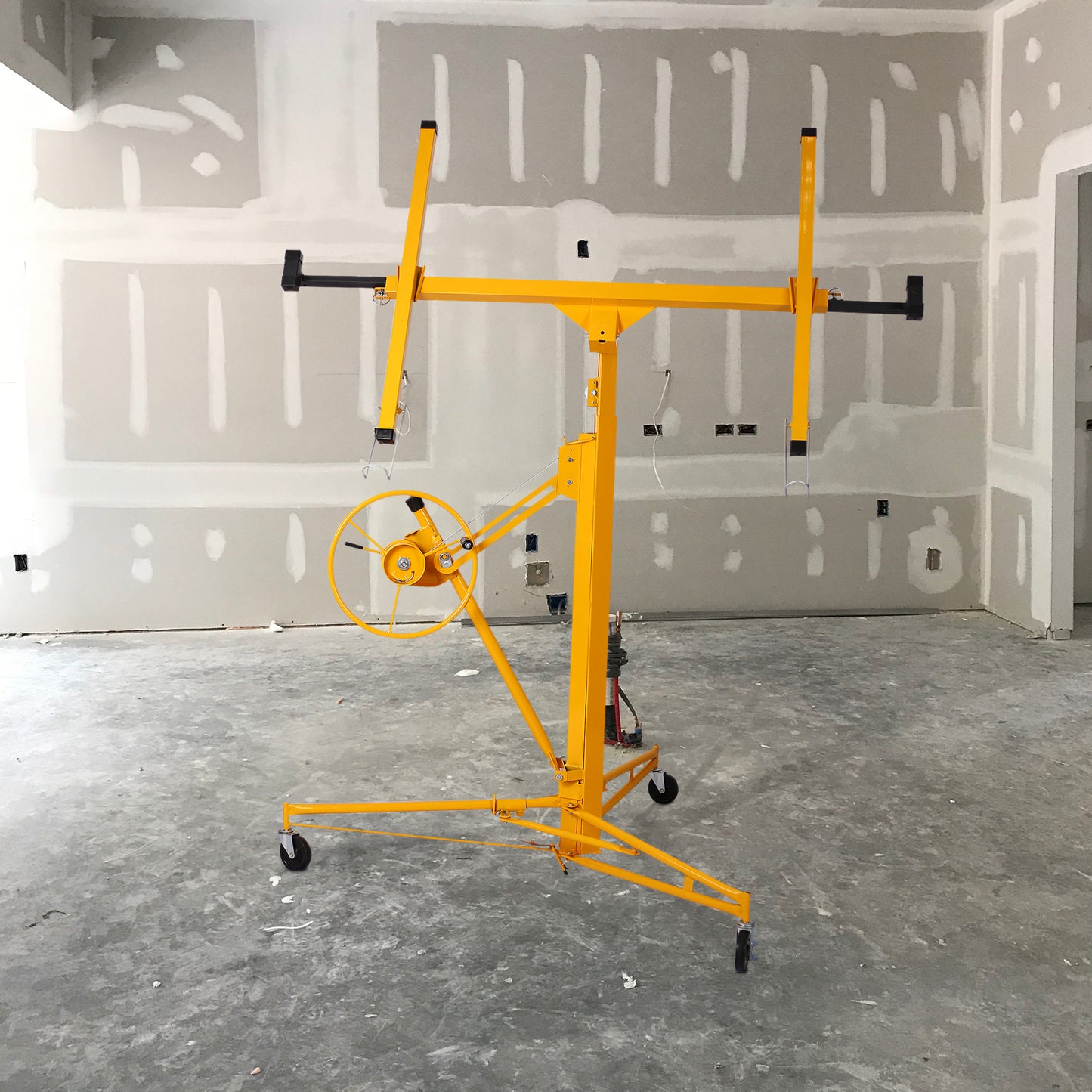 11 ft. Drywall Panel Hoist Jack Lifter Drywall Lift Panel Lift in Yellow
