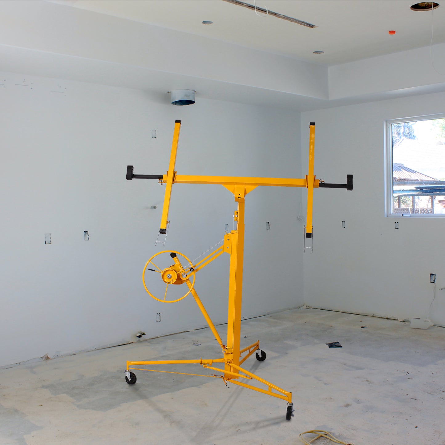 11 ft. Drywall Panel Hoist Jack Lifter Drywall Lift Panel Lift in Yellow