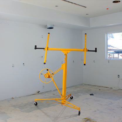 11 ft. Drywall Panel Hoist Jack Lifter Drywall Lift Panel Lift in Yellow