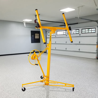 16 ft. Drywall Panel Hoist Jack Lifter Drywall Lift Panel Lift in Yellow