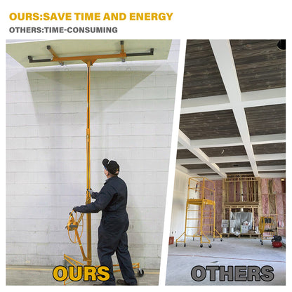 16 ft. Drywall Panel Hoist Jack Lifter Drywall Lift Panel Lift in Yellow