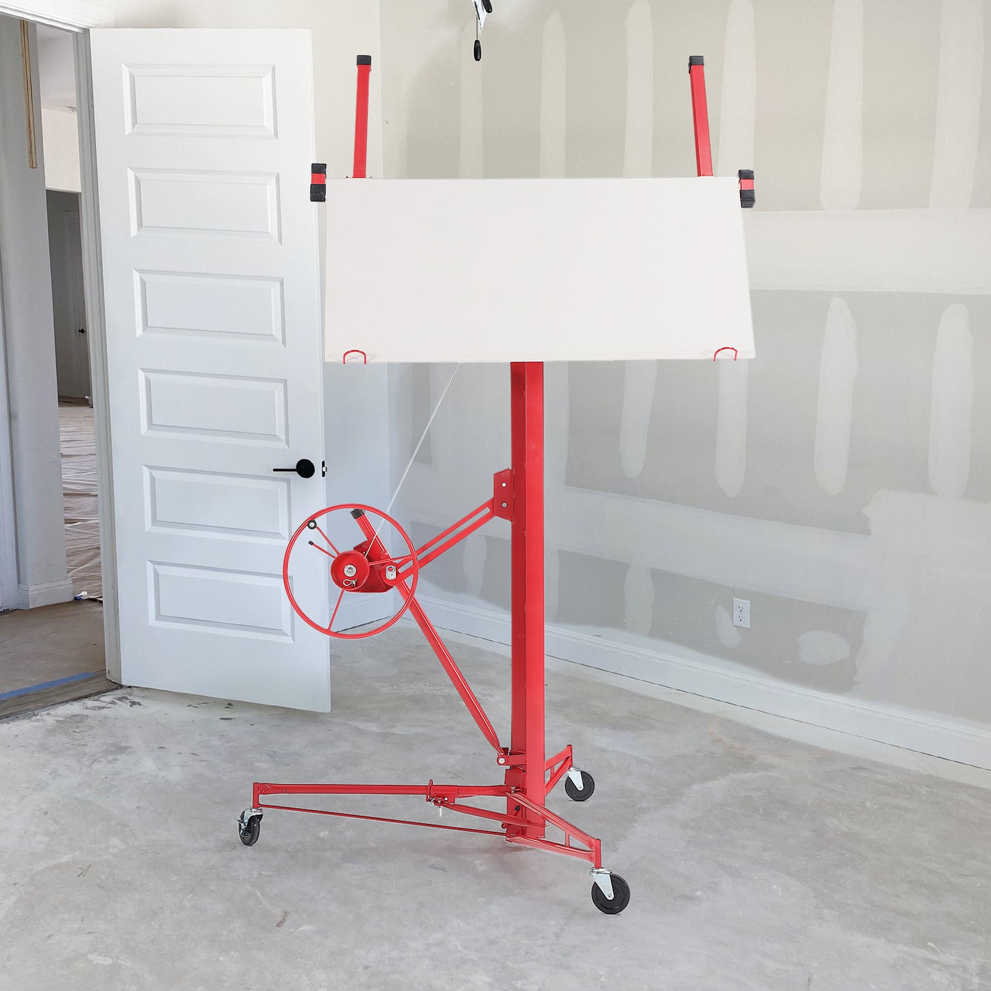 13 ft. Drywall Panel Hoist Jack Lifter Drywall Lift Panel Lift in Red