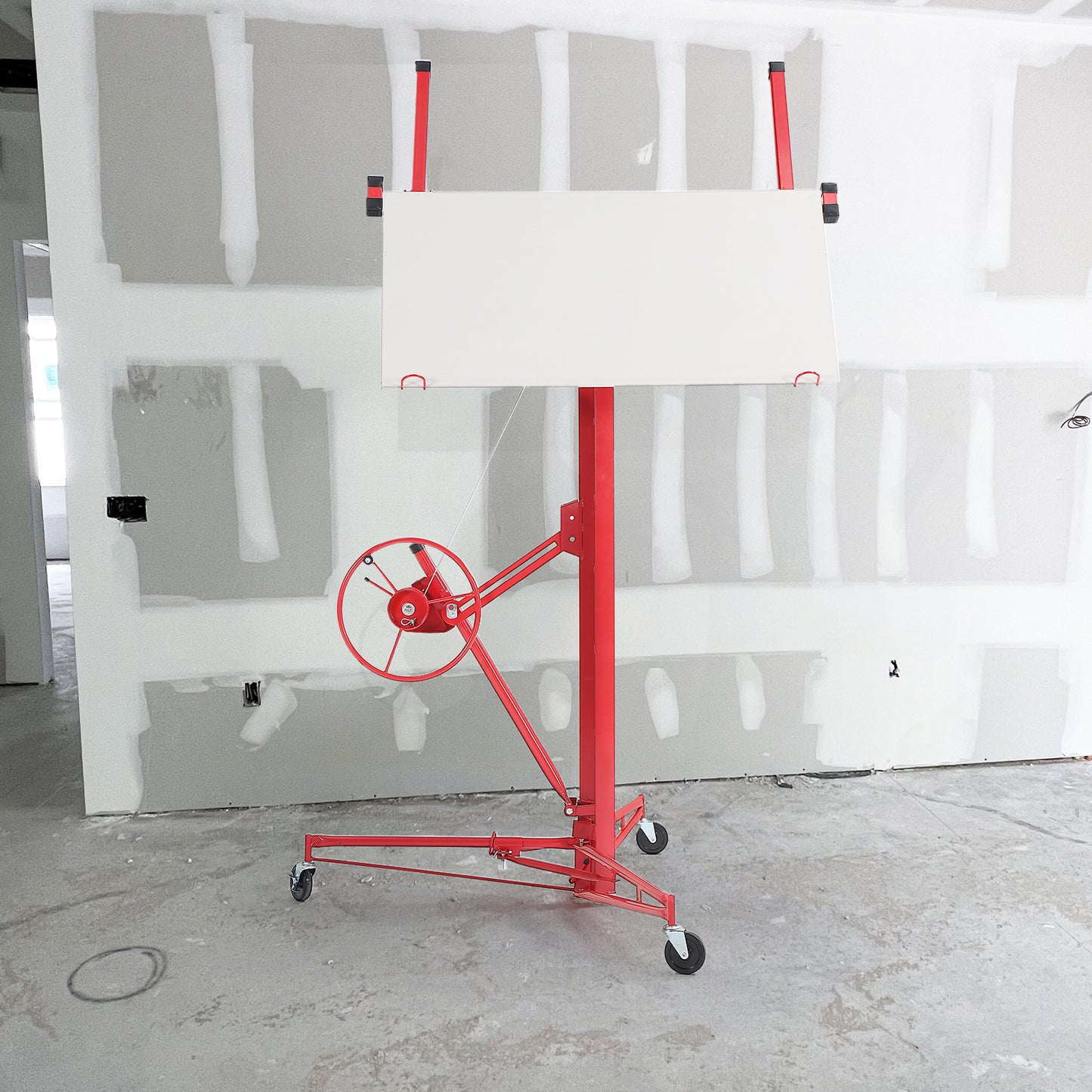 13 ft. Drywall Panel Hoist Jack Lifter Drywall Lift Panel Lift in Red