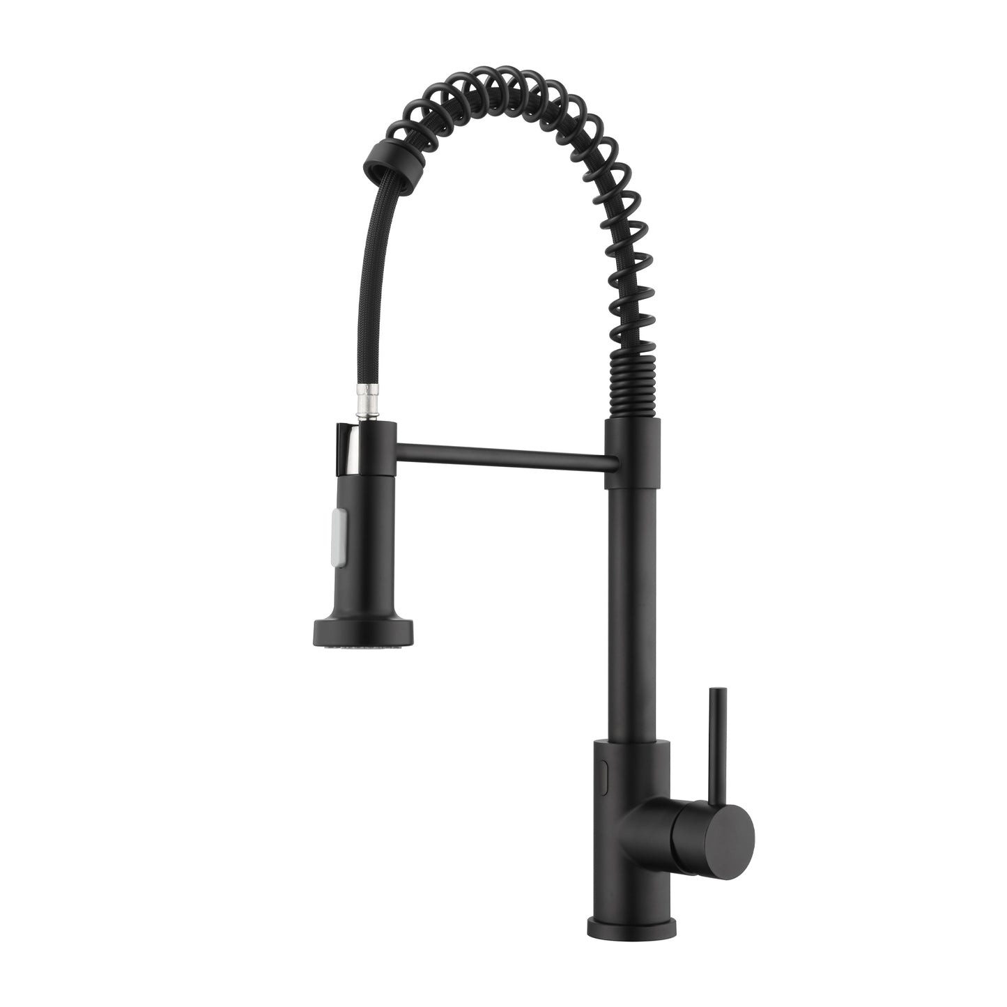Single Handle Pull-Down Sprayer Kitchen Faucet with Touch Sensor in Matte Black