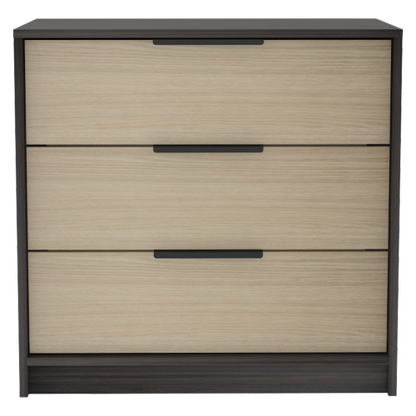 3 Drawers Dresser, Superior Top -Black / Pine