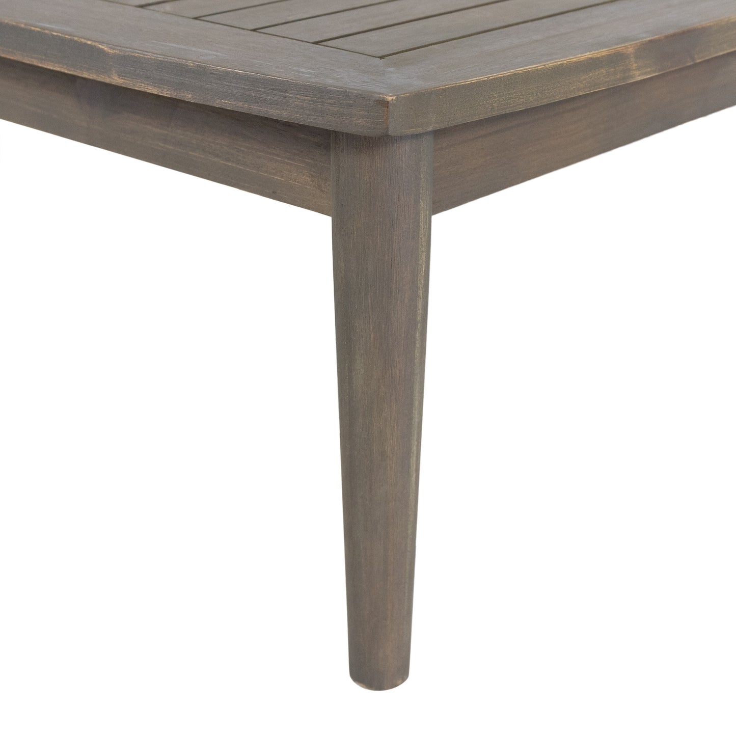 Patio Loveseat and Coffee Table Set, Patio Furniture Set with Cushion, Acacia Wood Frame Conversation Set for Garden, Backyard, Porch and Poolside, Minimalistic Style