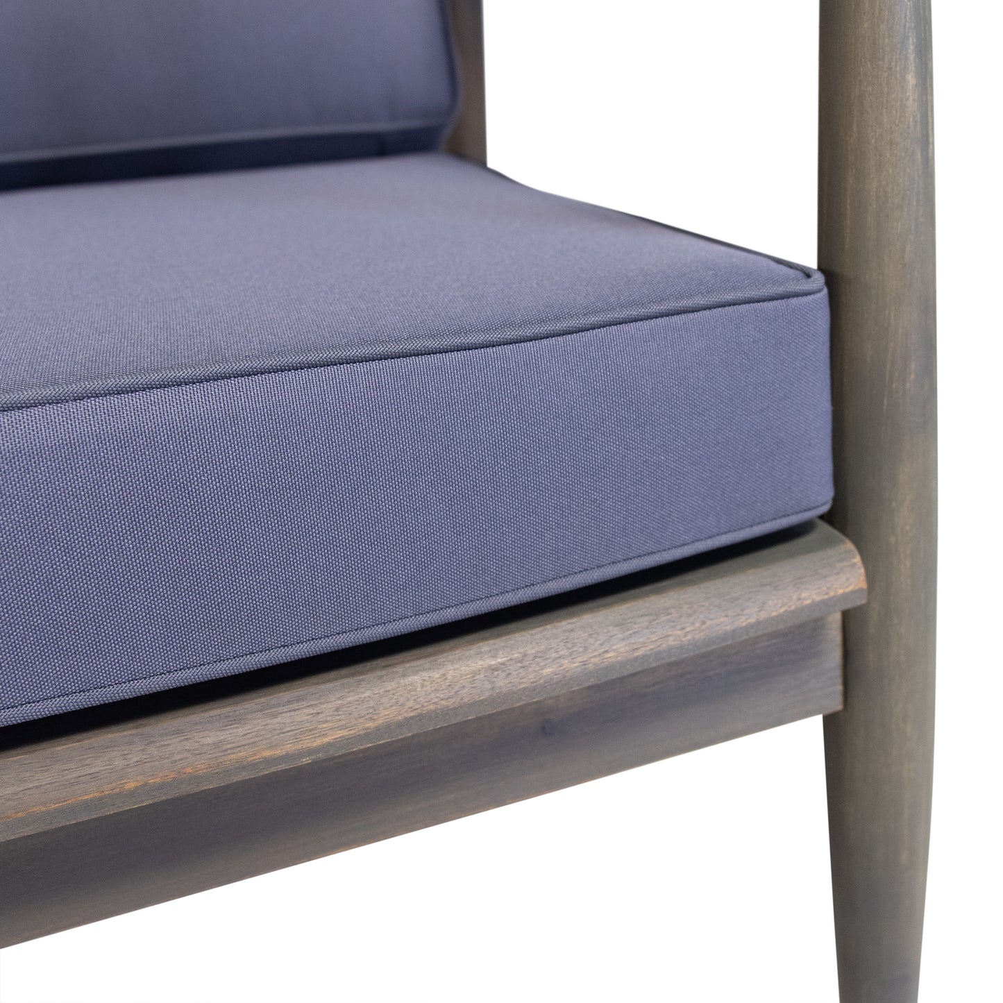 Patio Loveseat and Coffee Table Set, Patio Furniture Set with Cushion, Acacia Wood Frame Conversation Set for Garden, Backyard, Porch and Poolside, Minimalistic Style