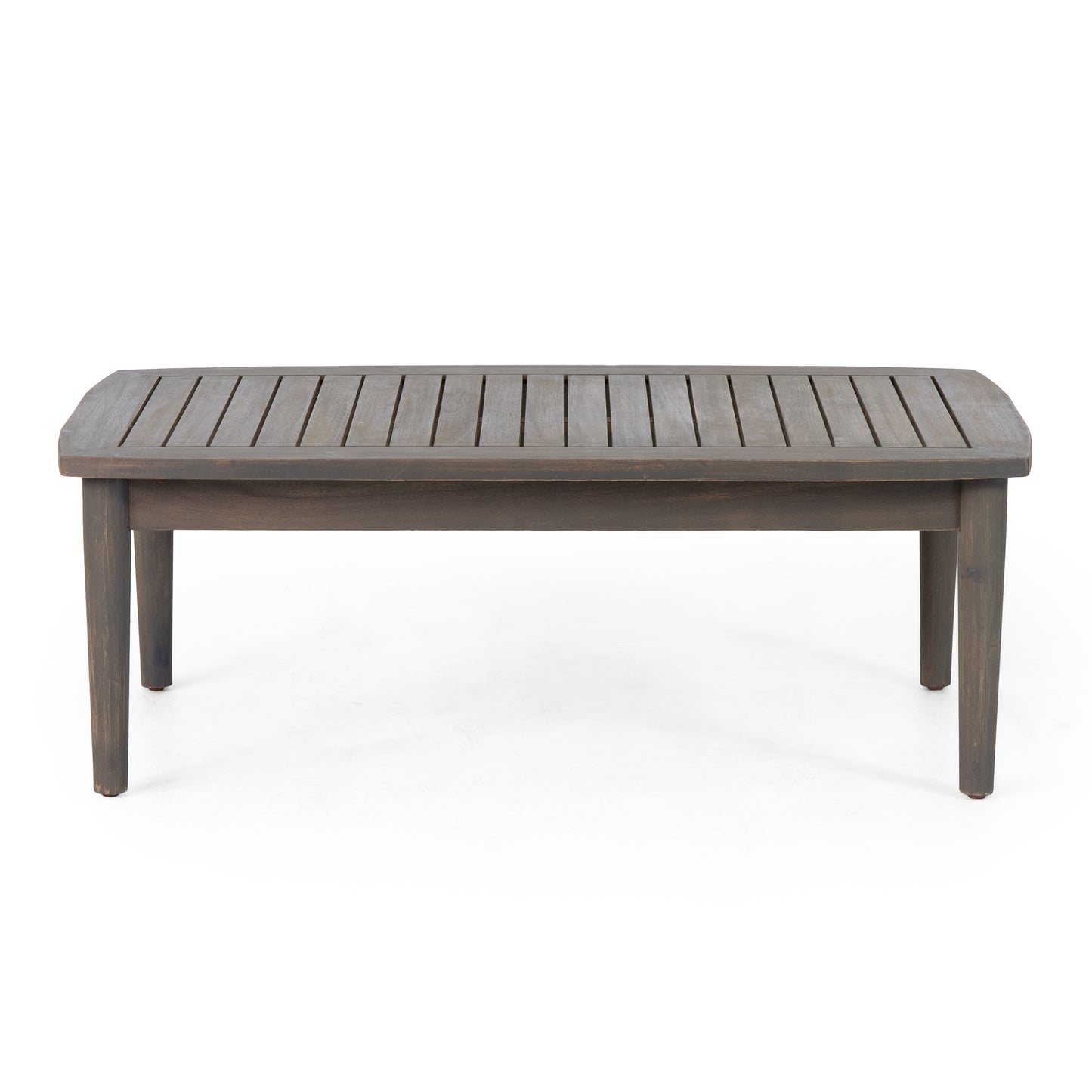 Patio Loveseat and Coffee Table Set, Patio Furniture Set with Cushion, Acacia Wood Frame Conversation Set for Garden, Backyard, Porch and Poolside, Minimalistic Style