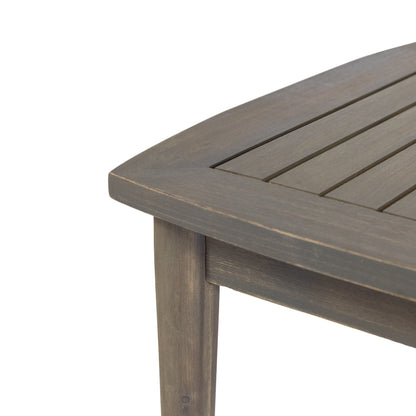 Patio Loveseat and Coffee Table Set, Patio Furniture Set with Cushion, Acacia Wood Frame Conversation Set for Garden, Backyard, Porch and Poolside, Minimalistic Style