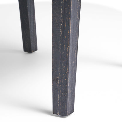 Outdoor Acacia Wood Armless Dining Chair with Cushions (Set of 2) , Sandblasted Dark Gray + Light Gray