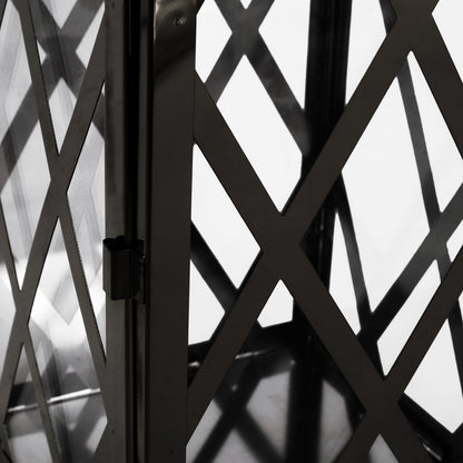 ANTON 14"H STAINLESS STEEL LANTERN