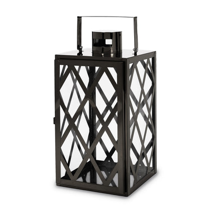 ANTON 14"H STAINLESS STEEL LANTERN