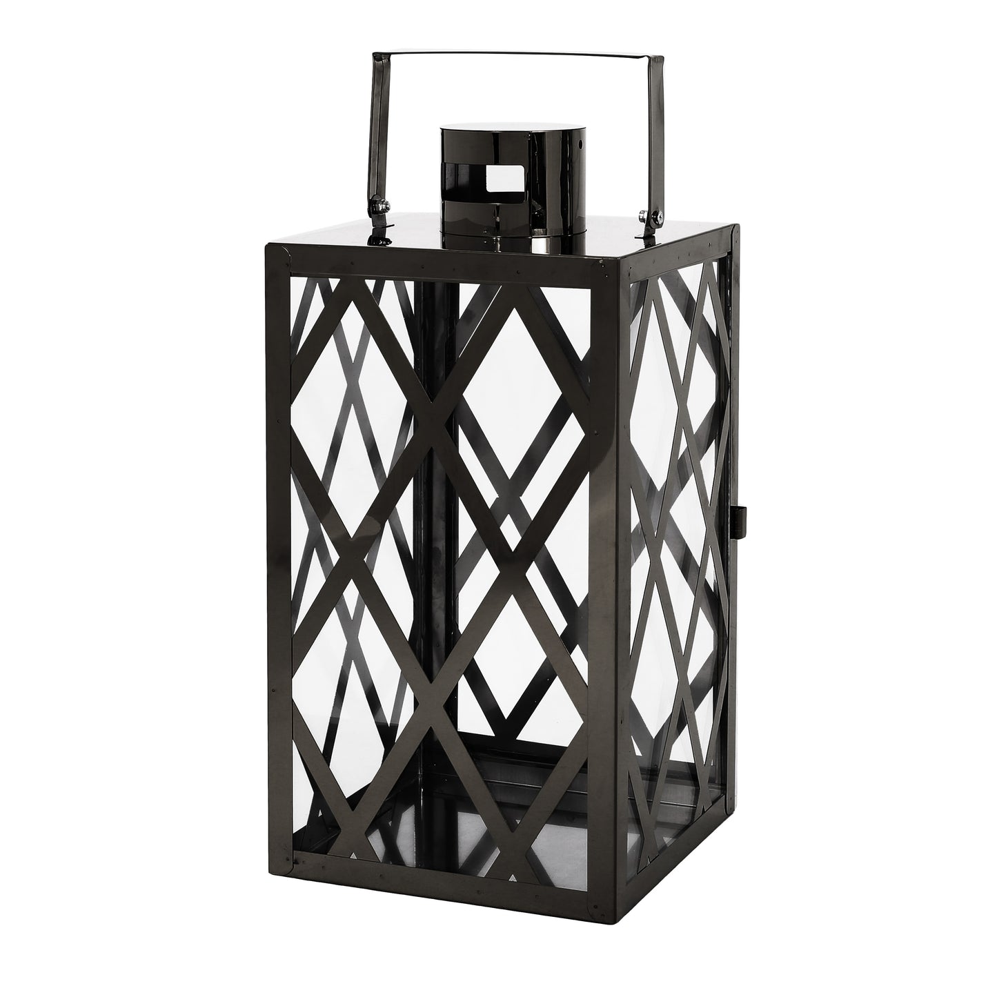 ANTON 14"H STAINLESS STEEL LANTERN
