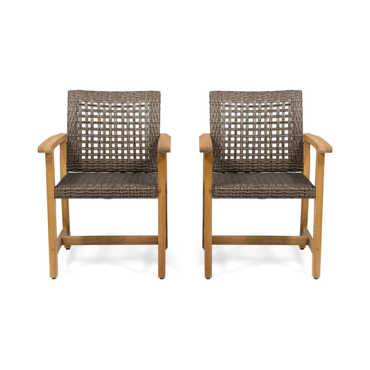 WICKER DINING CHAIR( SET OF 2 )
