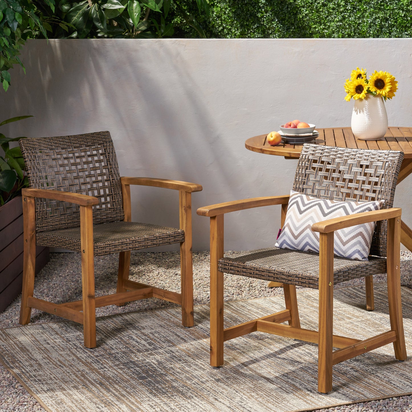 WICKER DINING CHAIR( SET OF 2 )