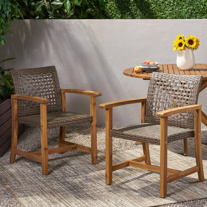 WICKER DINING CHAIR( SET OF 2 )