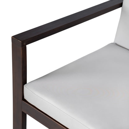 Patio Dining Set Outdoor Dining Table and Chair Set with and Removable Cushions for Patio, Backyard, Garden, Dark Brown