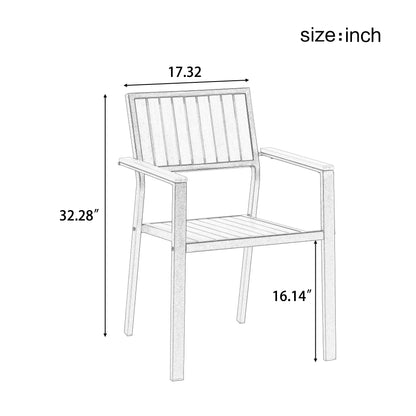 Experience Outdoor Dining Freedom with a Flexible Set Including Six Chairs and a Table that Extends from 62.9 to 82.6 Inches for Personalized Arrangements