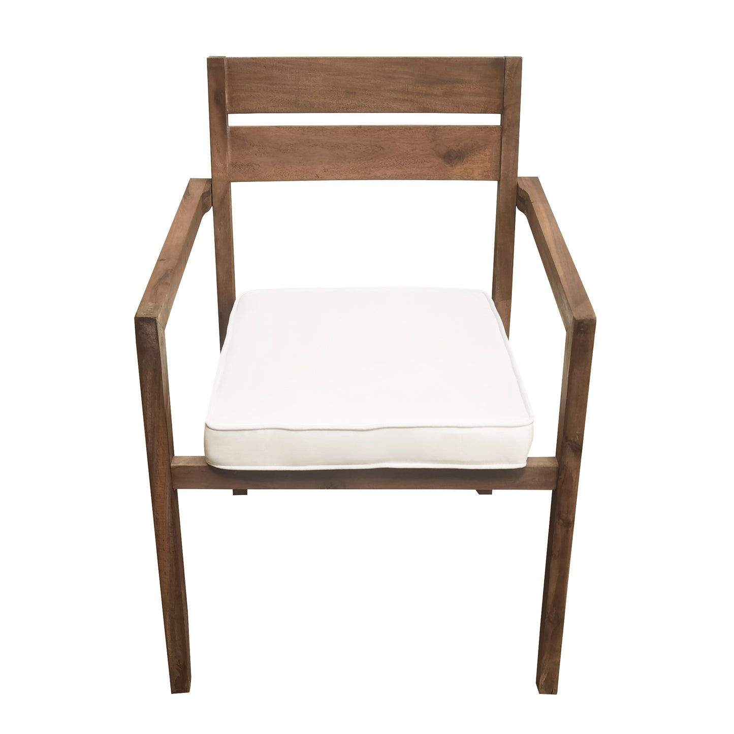 7 Pieces Acacia Wood Outdoor Dining Set with Cushions,Modern 6 Chairs and 1 Large Table, Dining Furniture Set for Lawn, Backyard, Garden Deck,Poolside