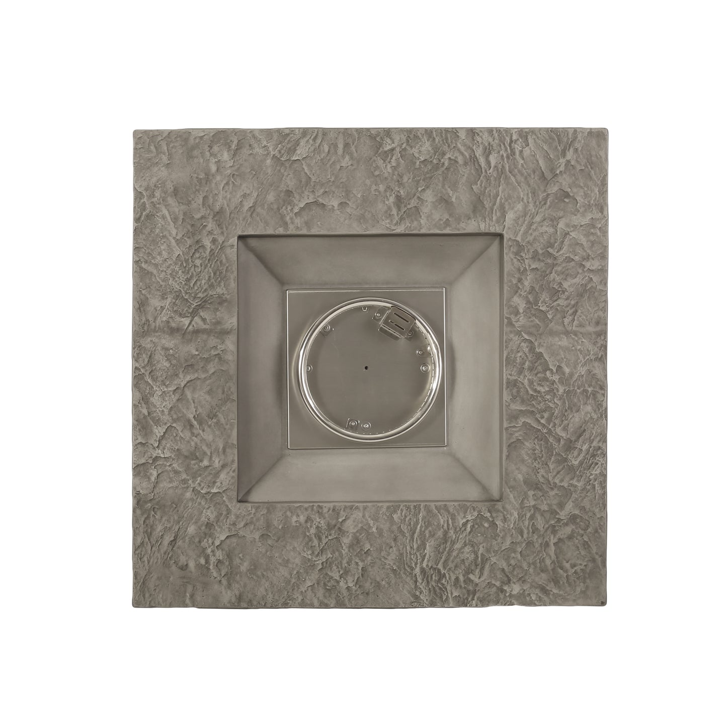 32'' STONE SQUARE MGO FIRE PIT W/ GREY TOP- 40,000 BTU