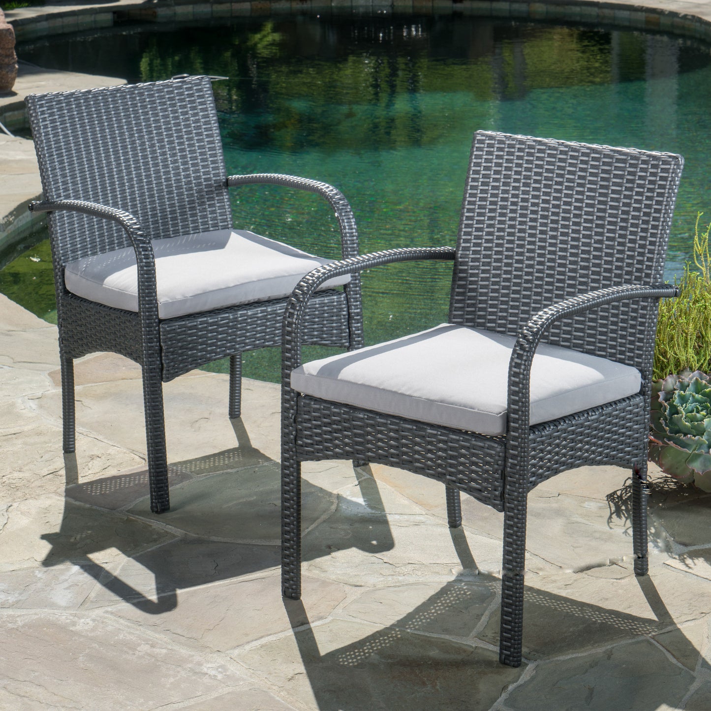 WICKER DINING CHAIR [SET OF 2 PCS]