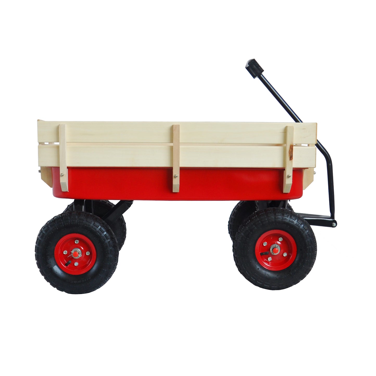 outdoor sport wagon tools cart wooden side panels air tires Wagon