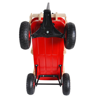outdoor sport wagon tools cart wooden side panels air tires Wagon