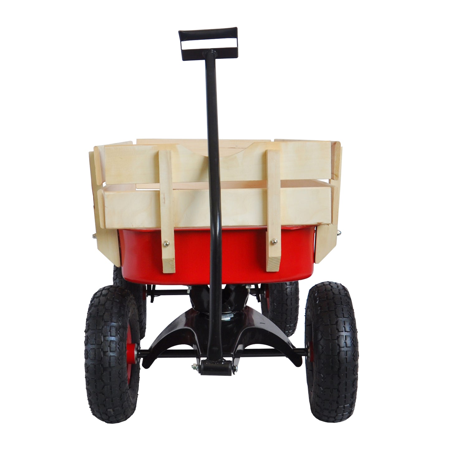 outdoor sport wagon tools cart wooden side panels air tires Wagon