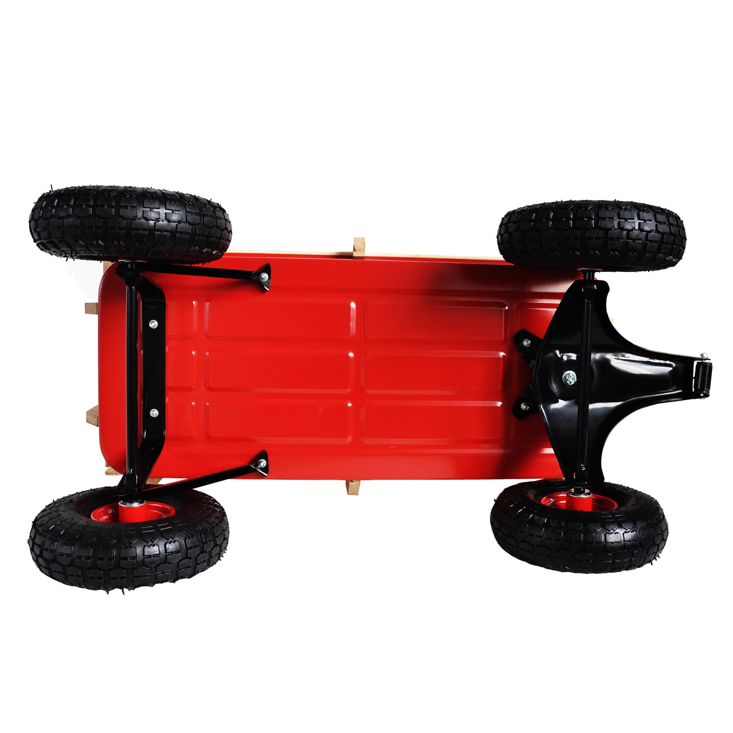 outdoor sport wagon tools cart wooden side panels air tires Wagon