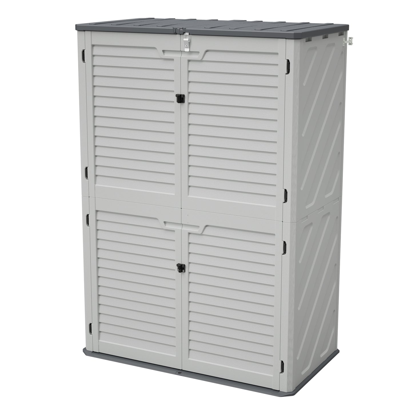 Rust Proof Resin Garden Equipment Storage - Weatherproof, Spacious, UV Resistant Material, Non-Partitioned