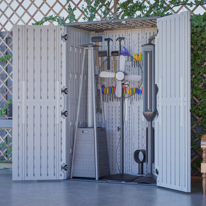 Rust Proof Resin Garden Equipment Storage - Weatherproof, Spacious, UV Resistant Material, Non-Partitioned