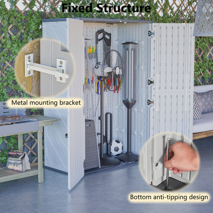 Rust Proof Resin Garden Equipment Storage - Weatherproof, Spacious, UV Resistant Material, Non-Partitioned