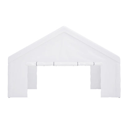 20x20 FT Event Shelter with Detachable Sides and Carport Capability - Equipped with Storage Solutions for Various Outdoor Occasions
