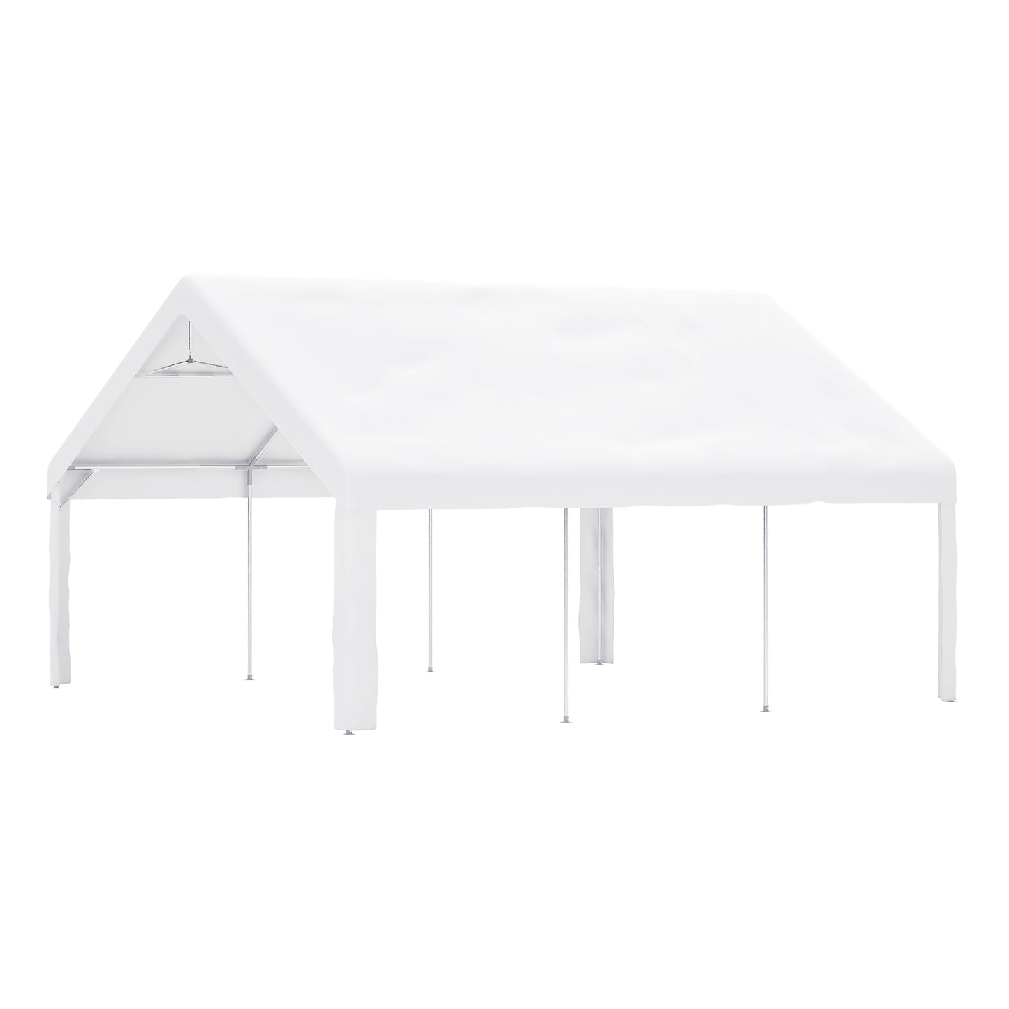 20x20 FT Event Shelter with Detachable Sides and Carport Capability - Equipped with Storage Solutions for Various Outdoor Occasions