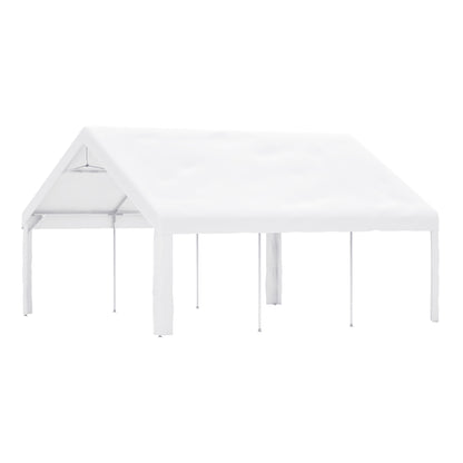 20x20 FT Event Shelter with Detachable Sides and Carport Capability - Equipped with Storage Solutions for Various Outdoor Occasions