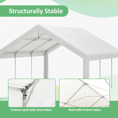 20x20 FT Event Shelter with Detachable Sides and Carport Capability - Equipped with Storage Solutions for Various Outdoor Occasions