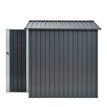 Metal Storage Shed with Double Doors, Heavy-Duty Galvanized Steel Outdoor Garden Shed for Tools, Lawn Equipment, and Yard Storage (72.8"Hx68.9"Dx87.8"W)