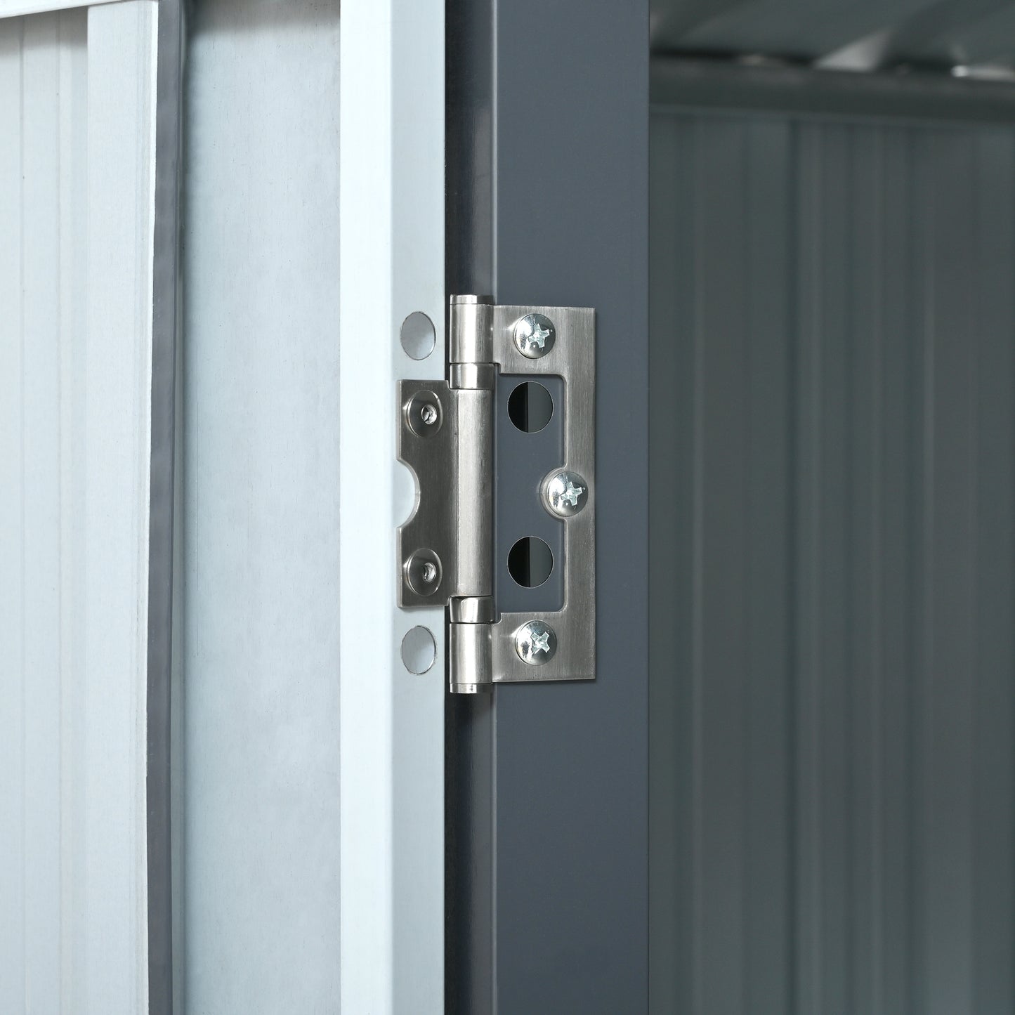 Metal Storage Shed with Double Doors, Heavy-Duty Galvanized Steel Outdoor Garden Shed for Tools, Lawn Equipment, and Yard Storage (72.8"Hx68.9"Dx87.8"W)