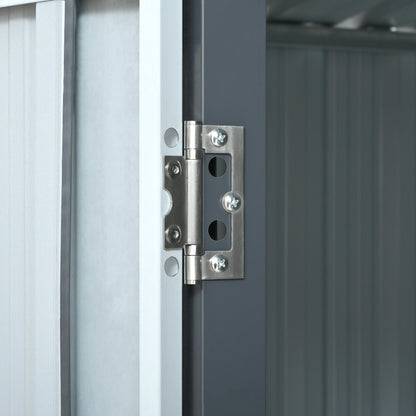 Metal Storage Shed with Double Doors, Heavy-Duty Galvanized Steel Outdoor Garden Shed for Tools, Lawn Equipment, and Yard Storage (72.8"Hx68.9"Dx87.8"W)